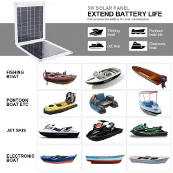 Tragbares Solarpanel - Batterieladegerät - 0,8W / 1W / 1,2W / 2W / 5W