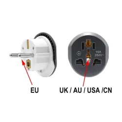 AU / US / UK / CN zu EU Konverter - Adapter - EU Stecker - 16A - 250V - 3 / 5 / 7 / 9 / 20 Stück