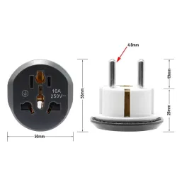 AU / US / UK / CN to EU converter - adapter - EU plug - 16A - 250V - 3 / 5 / 7 / 9 / 20 piecesLighting fittings