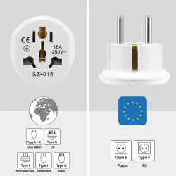 AU / US / UK / CN to EU converter - adapter - EU plug - 16A - 250V - 3 / 5 / 7 / 9 / 20 piecesLighting fittings