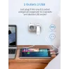 EU-Stecker - Steckdose - mit zwei / dreifachen USB-Anschlüssen