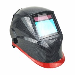 Auto darkening welding helmet - optical class 1111 - 100 * 65mm - skull / flames / blue racerHelmets