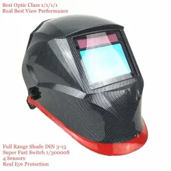 Automatisch verdunkelnder Schweißhelm - optische Klasse 1111 - 100 * 65 mm - Totenkopf / Flammen / blauer Rennfahrer