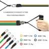 Elastische Widerstandsbänder - Gummibänder - mit Griffen - für Fitness / Bewegung - 11 Stück