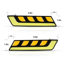COB - DRL - running car light - feather / round - U-shaped - 12V - 2 piecesDaytime Running Lights (DRL)