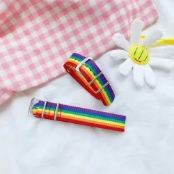 Rainbow bracelet - with buckle - nylon - unisexBracelets