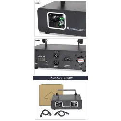 Disco / stage laser light - 2 lens projector - RGBStage & events lighting