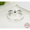 Kristallschleifenknoten - Schmuckset - Halskette / Ohrringe / Ring - 925er Sterlingsilber