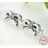 Crystal bow knot - jewellery set - necklace / earrings / ring - 925 sterling silverNecklaces