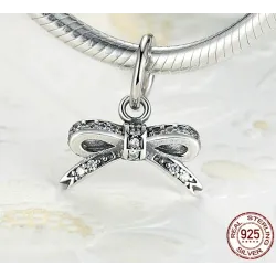 Kristallschleifenknoten - Schmuckset - Halskette / Ohrringe / Ring - 925er Sterlingsilber