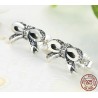 Crystal bowknot earrings - 925 sterling silverEarrings