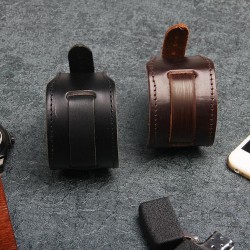 Breites Armband aus echtem Leder - verstellbare Schnalle