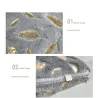 Plush pillowcase cover - with golden leaves - 45 * 45cmCushion covers