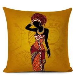 Kissenhülle - Afrikanischer / Ethno-Stil - Leinen - 45 * 45cm