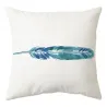 Cushion cover - teal blue color - polyester - 45 * 45 cmCushion covers