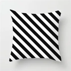 Kissenhülle - schwarz / weiß geometrischer Stil - 45 * 45cm