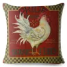 Kissenhülle - Hahn / Huhn Vintage-Design - 45 * 45cm
