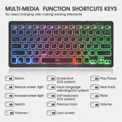 RGB-Funktastatur - mit Akku - Bluetooth 4.0 - iOS / Android / MacBook