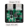Double USB regulator - solar charger - for phones / power bank / fans - 5-20V - 5V 3ASolar panels