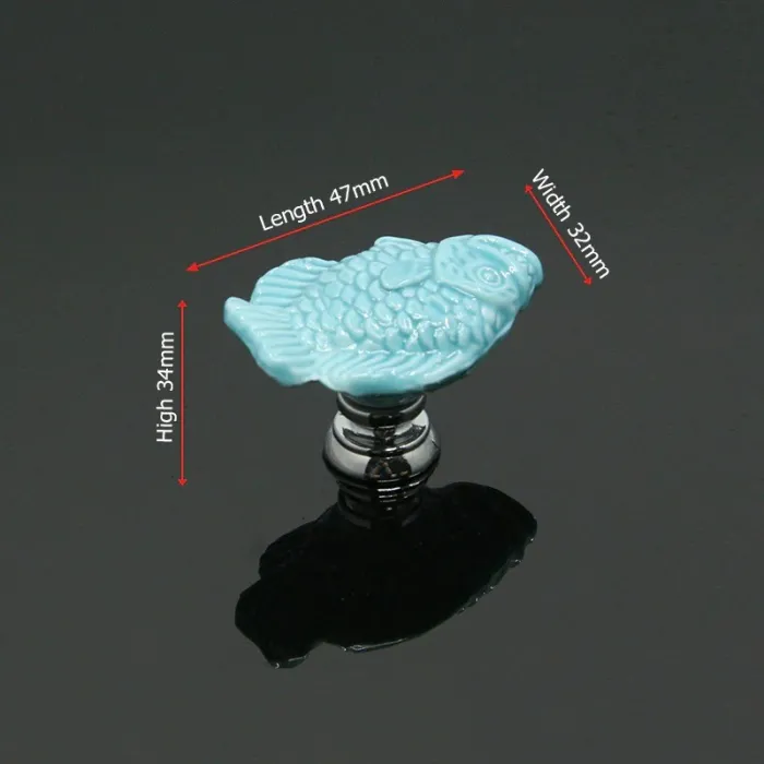 Cartoon fish shaped knobs - ceramic furniture handlesFurniture