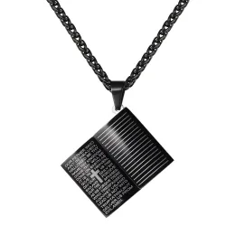 Holy Bible pendant - with necklace - stainless steelNecklaces