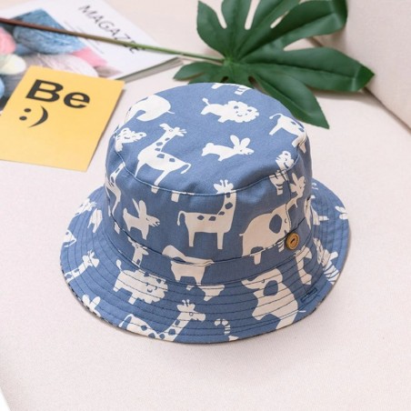 Summer bucket hat - with adjustable strings - for girls / boys - animal printHats & caps