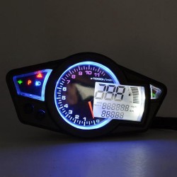 Digitaler Kilometerzähler - Tachometer für Motorräder mit LED-LCD-Anzeige