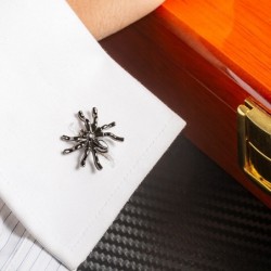 Spider shaped trendy cufflinks