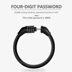 Fahrrad-/Motorradschloss - Ring mit 4-stelligem Passcode - Diebstahlschutz