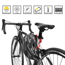 Mini-Fahrradschloss - Diebstahlsicherung - ausziehbares Seil - 3-stellige Kombination - 1200 mm