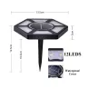 Solar-Gartenleuchte - Bodenlampe - wasserdicht - LED - sechseckig - Auffahrt / Rasen