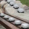Solarleuchte für Garten / Einfahrt - Ziegel / Glasstein - LED