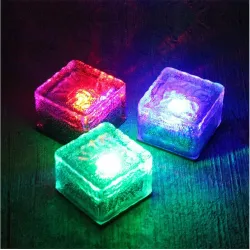 Solarleuchte für Garten / Einfahrt - Ziegel / Glasstein - LED