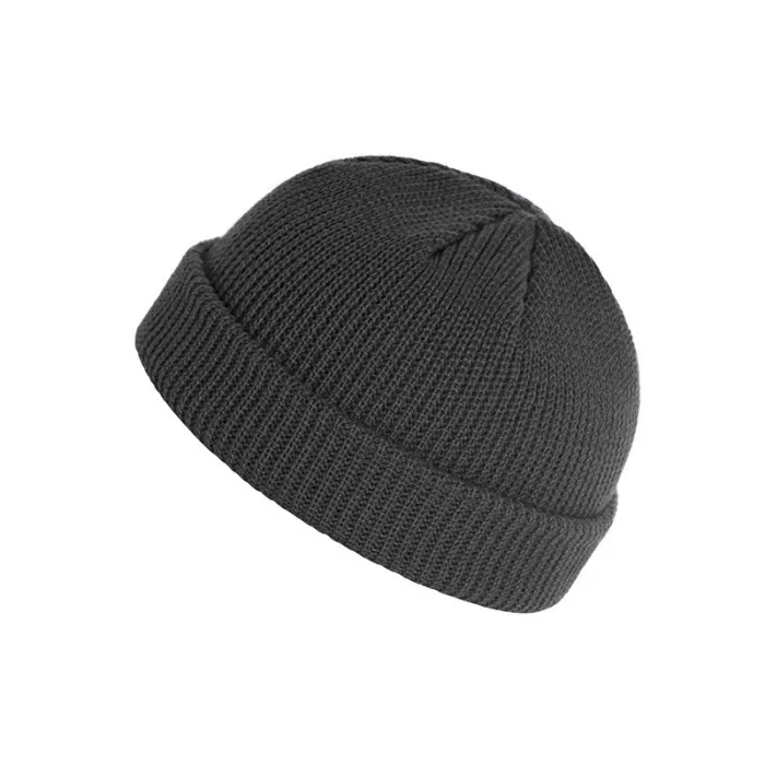 Gestrickte warme Mütze - kurz - gerippt - unisex