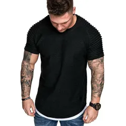 Kurzarm-T-Shirt - trendiges Knitter-Design - slim fit