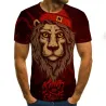 Modernes Kurzarm-T-Shirt - mit 3D-Tierdruck