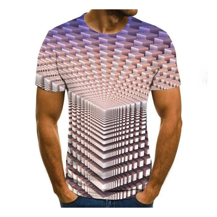 3D geometric print - classic short sleeve t-shirtT-shirts