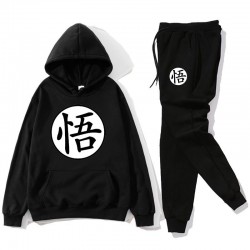 Sport-Trainingsanzug - Hose / Hoodie - mit chinesischen Buchstaben