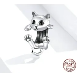Little kitten - pendant / charm for bracelet - 925 sterling silverBracelets