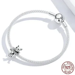 Little kitten - pendant / charm for bracelet - 925 sterling silverBracelets