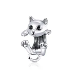 Little kitten - pendant / charm for bracelet - 925 sterling silverBracelets