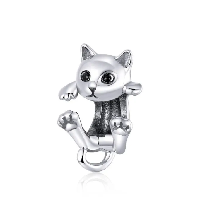 Little kitten - pendant / charm for bracelet - 925 sterling silverBracelets