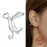 Ohrclip mit Katze - Ohrring aus 925er Sterlingsilber