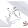 Ohrclip mit Katze - Ohrring aus 925er Sterlingsilber