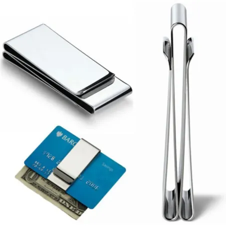 Metallclip - für Geld-/Kreditkarten - Brieftasche aus Edelstahl