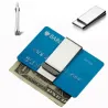 Metallclip - für Geld-/Kreditkarten - Brieftasche aus Edelstahl