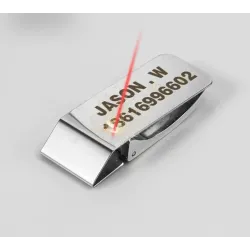 Geld-/Kreditkartenhalter / Metallclip - Edelstahl - Gravur nach Maß