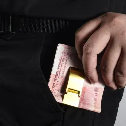 Geld-/Kreditkartenhalter / Metallclip - Edelstahl - Gravur nach Maß