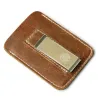 Schmales Lederportemonnaie - mit Metallclip - Geldhalter