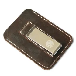Schmales Lederportemonnaie - mit Metallclip - Geldhalter